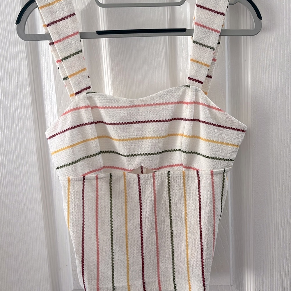 Tank top with colorful stripes